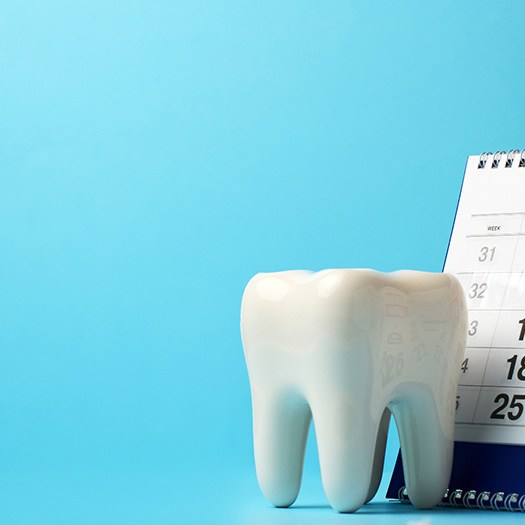 Dental appointment reminder marked on calendar